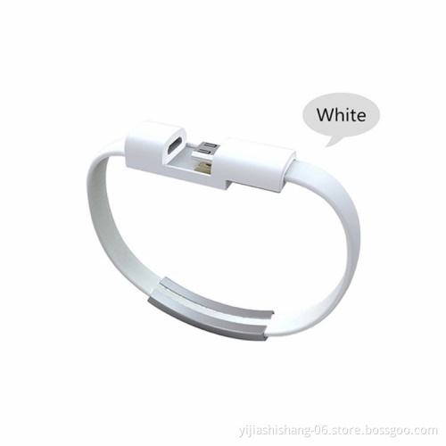 Yijiashishang Micro type c usb cord short bracelet charging cable